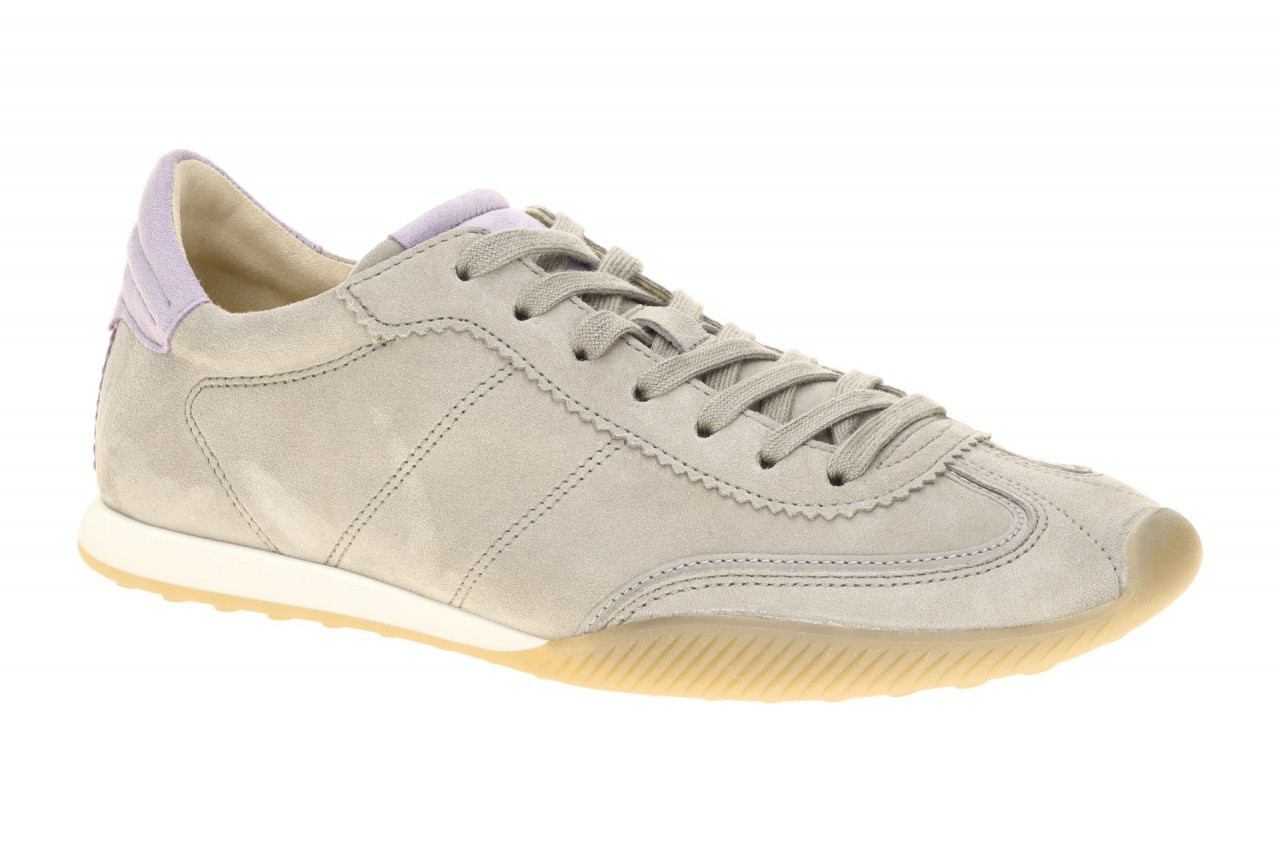 Gabor 83.180.11 Damen Retro Sneaker hellgrau/lila Echtleder Fu?bett - Gummisohle 1 Gabor 83.180.11 Damen Retro Sneaker hellgrau/lila Echtleder Fu?bett - Gummisohle