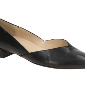 H?gl 0-17 2000 0100 Schwarz Damen Pumps V-Schnitt Echtleder Blockabsatz