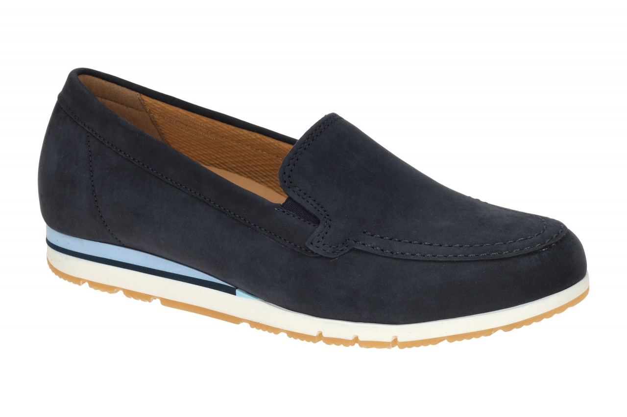 Gabor 82.414.30 Damen Slipper Blue Soft Nubuk Fu?bett Gummisohle 1 Gabor 82.414.30 Damen Slipper Blue Soft Nubuk Fu?bett Gummisohle
