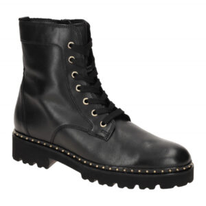 Gabor 51.751 Damen Stiefeletten Schwarz Gold Nieten Echtleder Best Fitting