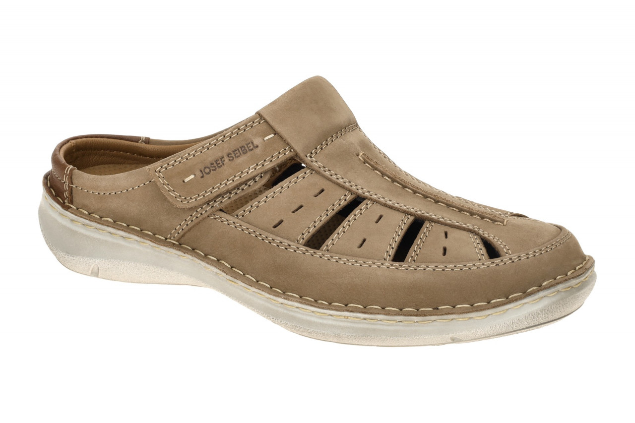 Josef Seibel Pantolette 44976 Beige Sand Herren Echtleder Klettverschluss 1 Josef Seibel Pantolette 44976 Beige Sand Herren Echtleder Klettverschluss