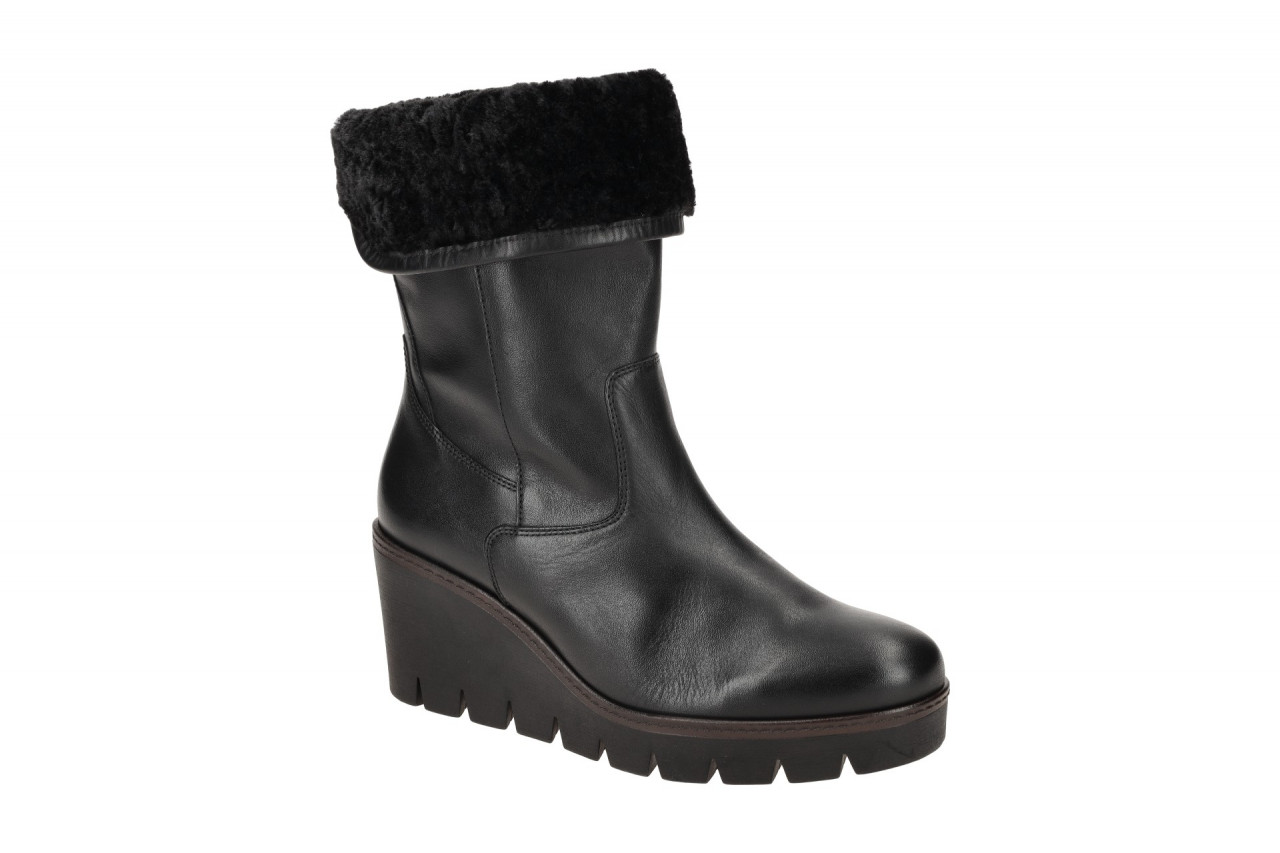 Gabor 34.785.27 Schwarz Keilstiefelette mit flauschigem Innenfutter 1 Gabor 34.785.27 Schwarz Keilstiefelette mit flauschigem Innenfutter