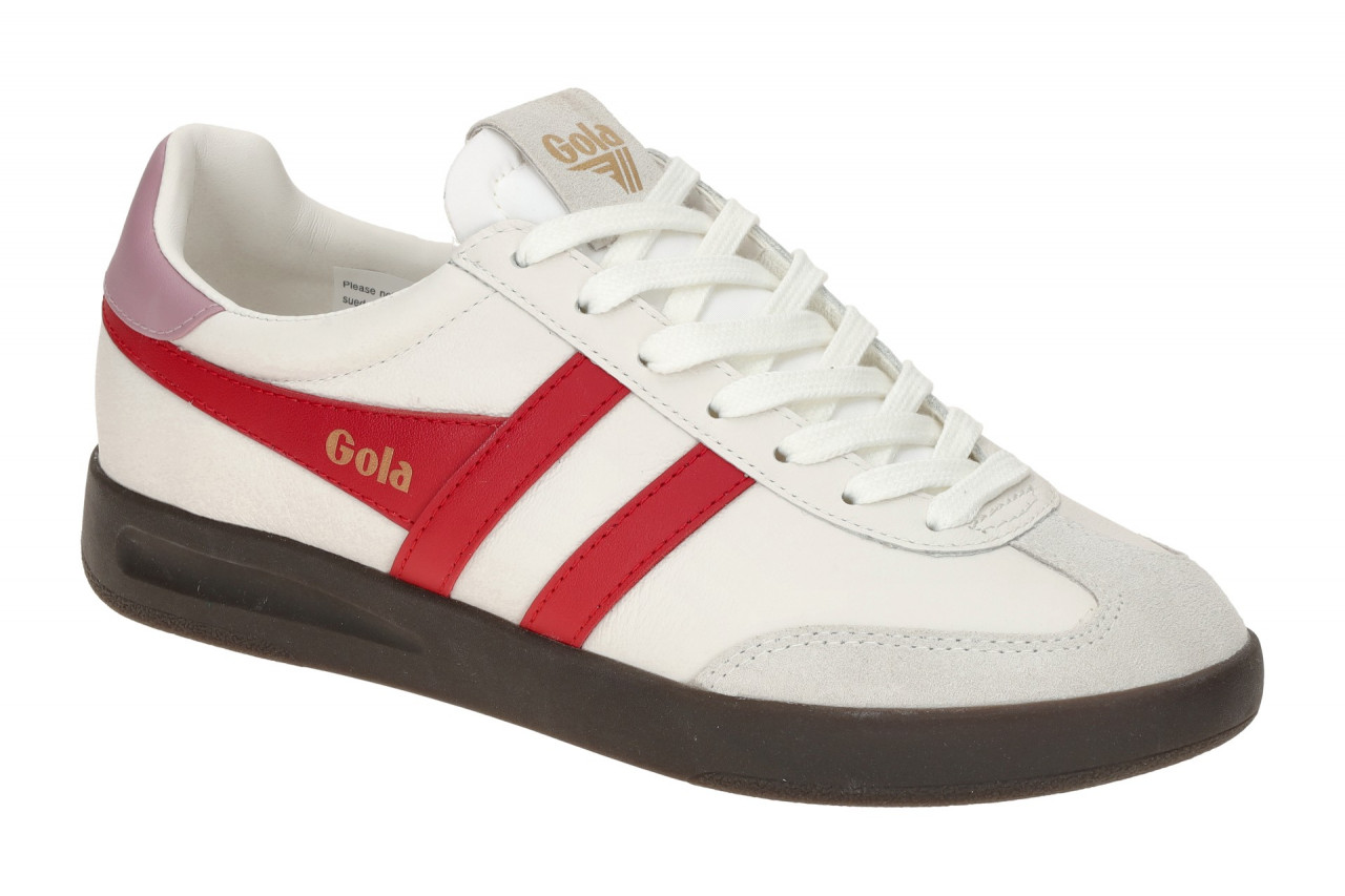 Gola CLB743WR Cyclone Leather Damen Sneaker wei?/rot/rosa/dunkelgrau 1 Gola CLB743WR Cyclone Leather Damen Sneaker wei?/rot/rosa/dunkelgrau