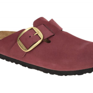 Birkenstock 1028058 Boston Big Buckle Damen Clogs Rot - berry crush, Echtlede...