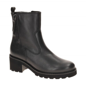 Gabor 76.631 Damen Stiefeletten Schwarz Echtleder Blockabsatz