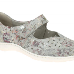 Waldl?ufer 496325 HENNI Damenschuhe Ballerina Mary Jane grau stein Bequemes K...