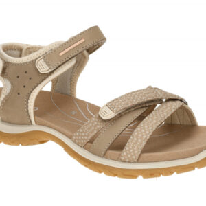 Ecco 853303 Women`s Sandale Braun/Limestone Komfort Fu?bett, Klettverschluss