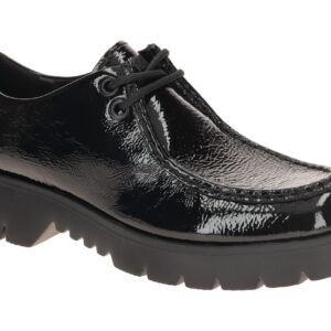 H?gl 2415 Schwarze Plateau Halbschuhe SALLY - Echtleder & Memory Foam