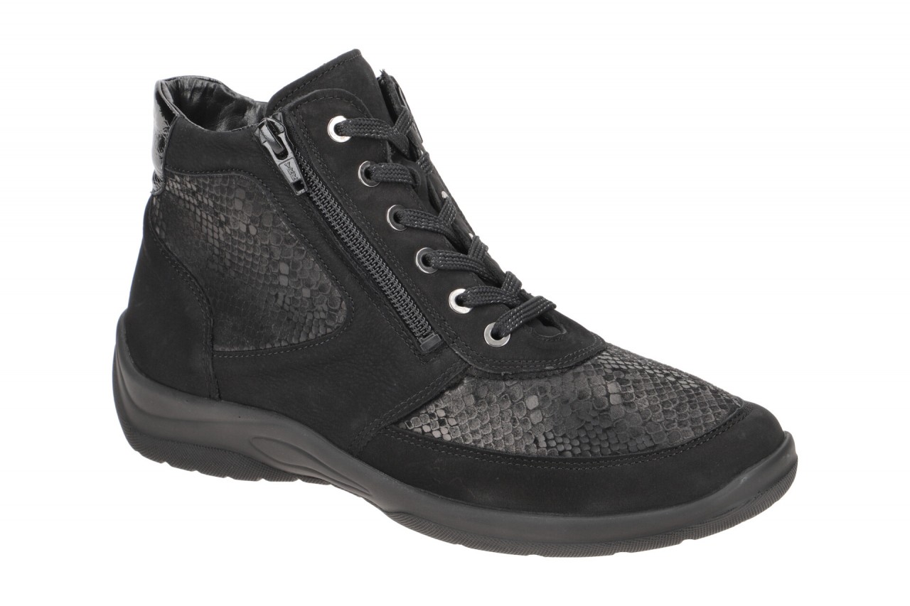 Waldl?ufer 312H82 HESNA Damen Stiefeletten schwarz - bequem & extra weit 1 Waldl?ufer 312H82 HESNA Damen Stiefeletten schwarz - bequem & extra weit