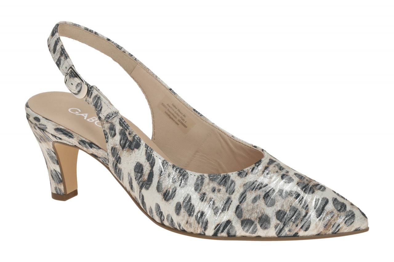 Gabor 81.590.31 Damen Sling Pumps in Wei? mit metallischem Schimmer 1 Gabor 81.590.31 Damen Sling Pumps in Wei? mit metallischem Schimmer