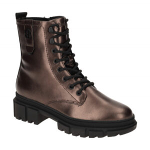 S.Oliver Damen Stiefeletten 5-25214-41 Braun broncemetal Bequeme Chunky Boots