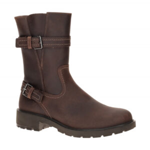ECCO 231383 Marron Biker Boot Damen Stiefeletten - bequeme, dunkelbraune Fett...