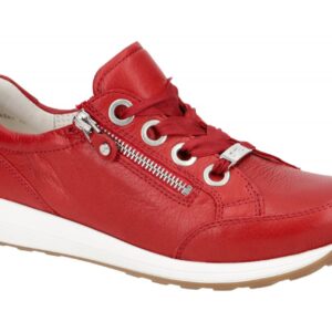 ara 12-34587 10 OSAKA Damenschuhe rot Echtleder bequeme Schn?r-Halbschuhe