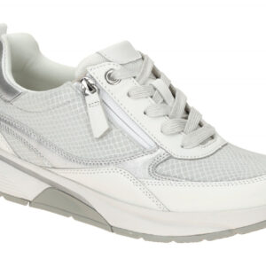 Gabor 66.877.60 ROLLINGSOFT Damenschuhe wei?/silber bequeme Halbschuhe