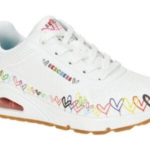 Skechers 177917 WMLT UNO - LOVE ALL AROUND sportliche Damen-Halbschuhe wei?/m...