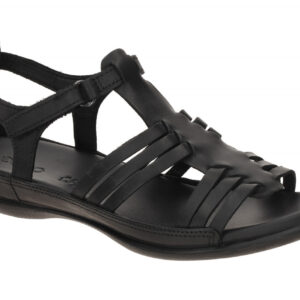 Ecco 244233 Flash Roman Sandale Damen R?mersandale Schwarz Echtleder Bequeme ...
