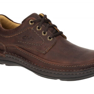 Clarks Nature Three 20339005 7 Herrenschuhe Braun Mahogany Bequeme Schn?r Hal...