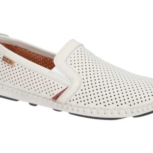 Pikolinos 09Z-3100 JEREZ Herren Slipper Wei? Espuma Arcilla Echtleder bequem