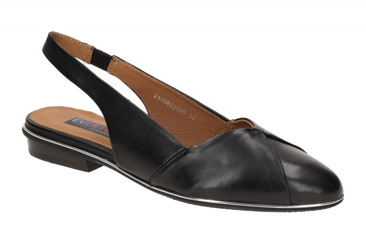 Everybody 23508C2399 GL101 Damen Sling Pumps Schwarz Echtleder - Blockabsatz 1 Everybody 23508C2399 GL101 Damen Sling Pumps Schwarz Echtleder - Blockabsatz