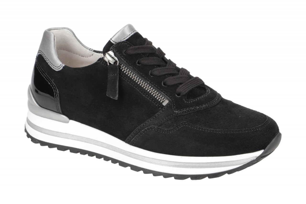Gabor 06.528.87 Damenschuhe Halbschuhe Sneaker Schwarz/Grau Velour Komfort 1 Gabor 06.528.87 Damenschuhe Halbschuhe Sneaker Schwarz/Grau Velour Komfort