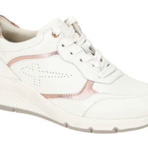 Tamaris 8-83713-20 152 Damen Schn?r-Halbschuhe Wei? rose gold bequem mit Echt...