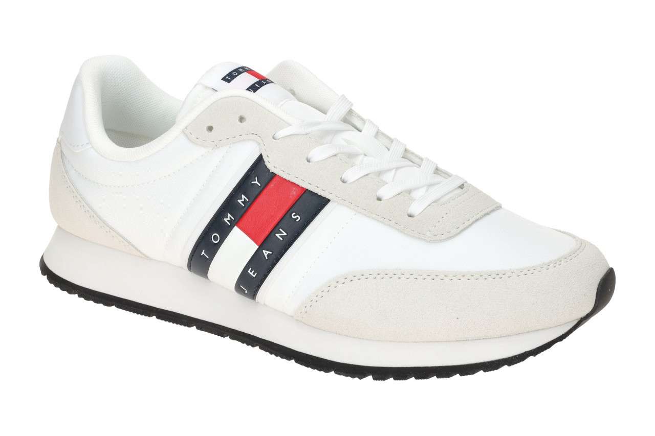 Tommy Hilfiger EM01351 YBR Herren Sneaker Wei? Runner Casual Ess Textil Fu?bett 1 Tommy Hilfiger EM01351 YBR Herren Sneaker Wei? Runner Casual Ess Textil Fu?bett