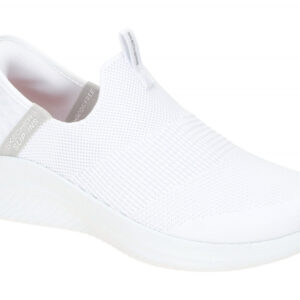 Skechers 149708 WHT ULTRA FLEX 3.0 White Slipper - Vegan, Maschinen waschbar
