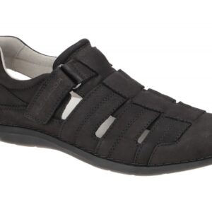 Pius Gabor Herren Slipper 1033.12.01 Schwarz Echtleder Klettverschluss