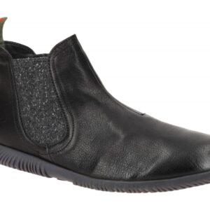 Think 000842 Herrenstiefelette HAUKI, Echtleder, Schwarz - schwarz, Komfort-F...