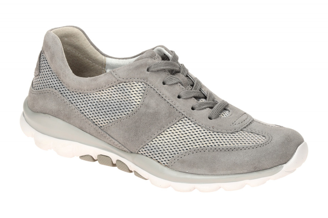 Gabor 86.966.39 Rollingssoft Damen Sneaker grau/silber/grau - bequeme Halbschuhe 1 Gabor 86.966.39 Rollingssoft Damen Sneaker grau/silber/grau - bequeme Halbschuhe