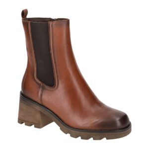 CAPRICE 25425 Damen Winterstiefel - Chunky Boots Braun Cognac mit flauschigem...