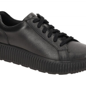 Geox D46XFA GRAISY A Damen Halbschuhe Sneaker Schwarz Plateau-Gummisohle