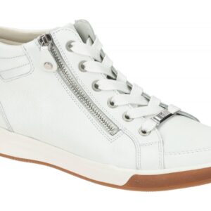 ara Damen Schn?r-Halbschuhe ROM 12-44499 Wei? Leder Rutschfest Keilabsatz