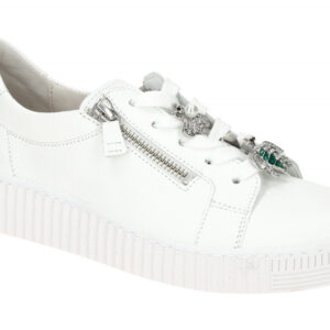 Gabor 63.339.21 Damen Sneaker wei? silber - BEST FITTING mit Glattleder & Wec...