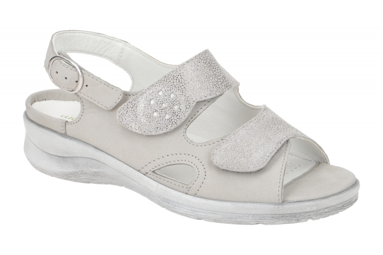 Waldl?ufer 811004 Damen Sandale MERLE in Grau/Silber - Bequem mit Keilabsatz 1 Waldl?ufer 811004 Damen Sandale MERLE in Grau/Silber - Bequem mit Keilabsatz