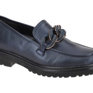 Gabor 72.554.66 Damen Slipper blau Ocean Echtleder PU-Sohle 1,5cm Blockabsatz