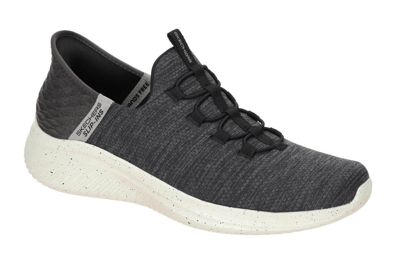 Skechers 232452 BLK Ultra Flex 3.0 Right Away Herren Slipper Grau - Schwarz 1 Skechers 232452 BLK Ultra Flex 3.0 Right Away Herren Slipper Grau - Schwarz