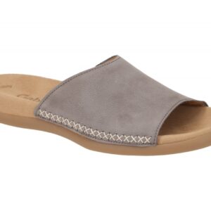 Gabor 03.705.13 Damen Pantoletten Grau fumo Bequem Nubuck Echtleder Textil Fu...