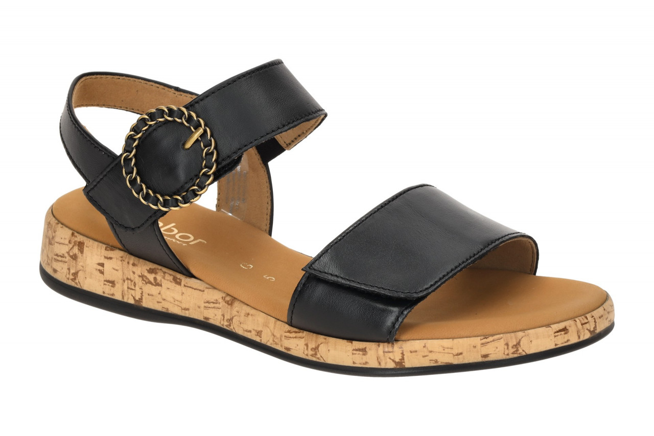 Gabor 82.734 Damen Sandalette schwarz Klettverschluss Wedge Keilabsatz 1 Gabor 82.734 Damen Sandalette schwarz Klettverschluss Wedge Keilabsatz