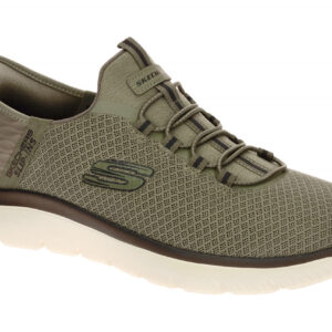 Skechers 232457 OLBK SUMMITS - HIGH RANGE Herren Slipper olive/black Textil V...