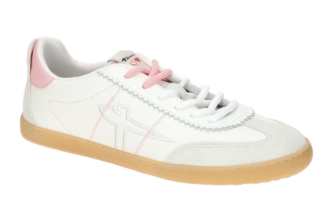 Tamaris 1-23609-46 156 Damen Halbschuhe Sneaker wei?/rose, Glattleder-Velourl... 1 Tamaris 1-23609-46 156 Damen Halbschuhe Sneaker wei?/rose, Glattleder-Velourl...