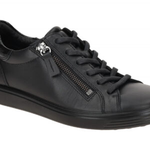 Ecco 490553 SOFT 7 - SIDE ZIP WOMEN Damenschuhe Schwarz Lackleder Sneakers