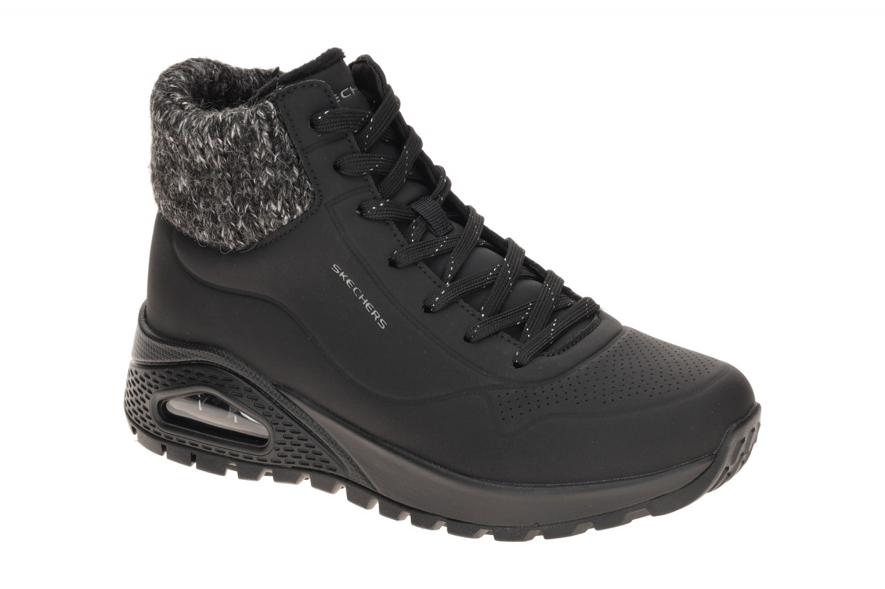 Skechers 167988 BLK UNO Rugged Mid Cut Sneaker Schwarz/Grau Memory Foam 1 Skechers 167988 BLK UNO Rugged Mid Cut Sneaker Schwarz/Grau Memory Foam