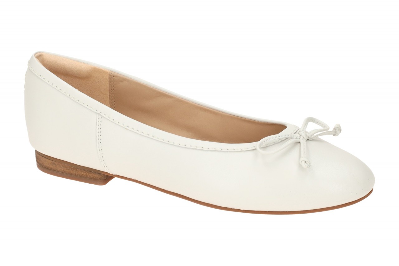 Clarks 26176378 4 FAWNA LILY Damen Ballerinas wei? Glattleder Gummisohle 1 Clarks 26176378 4 FAWNA LILY Damen Ballerinas wei? Glattleder Gummisohle