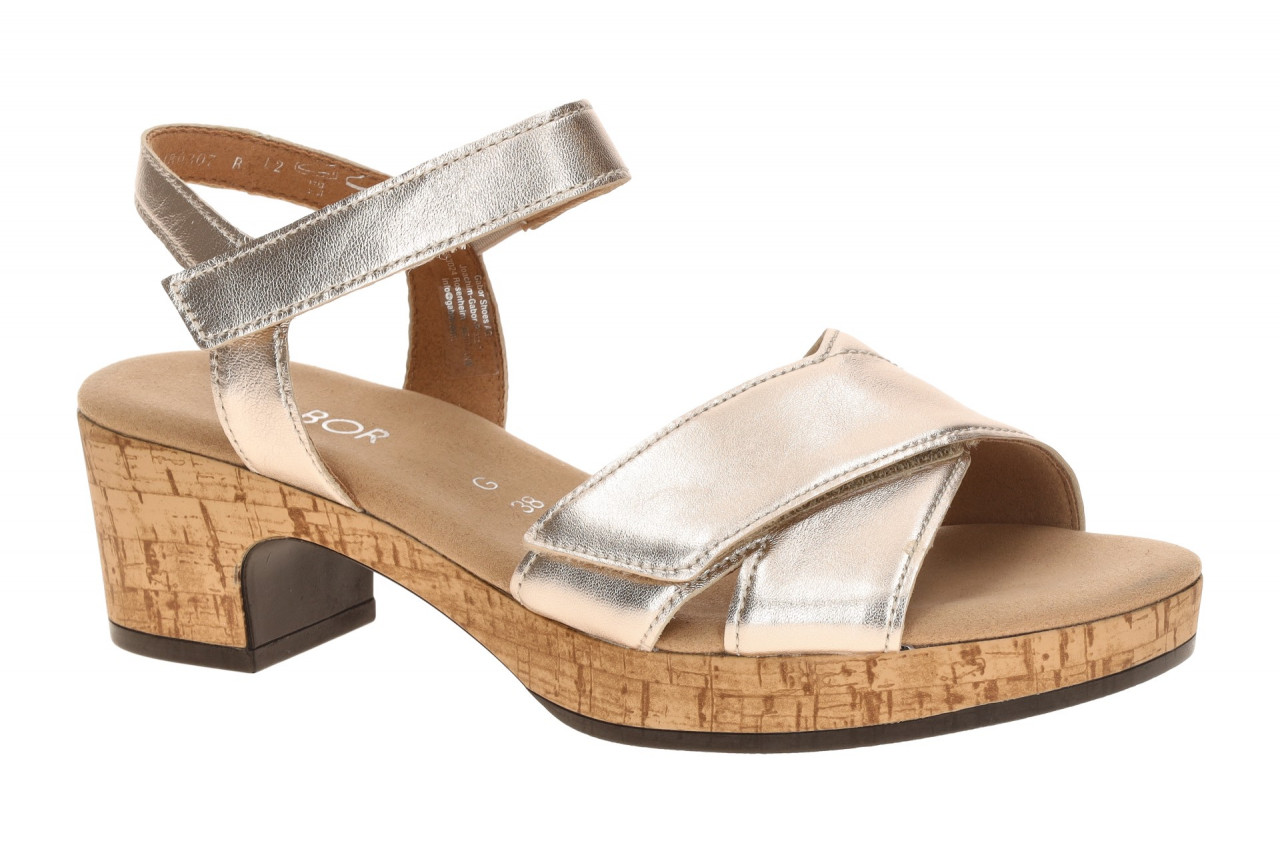 Gabor 82.072.62 Damen Plateau Sandalette in Grau-Puder mit Blockabsatz 1 Gabor 82.072.62 Damen Plateau Sandalette in Grau-Puder mit Blockabsatz