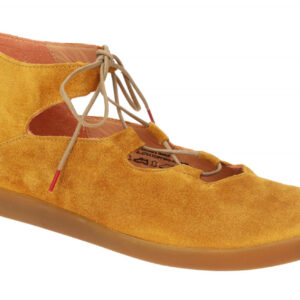 Think 950 NATURE Damen Halbschuhe gelb caramel Velourleder bequem & leicht