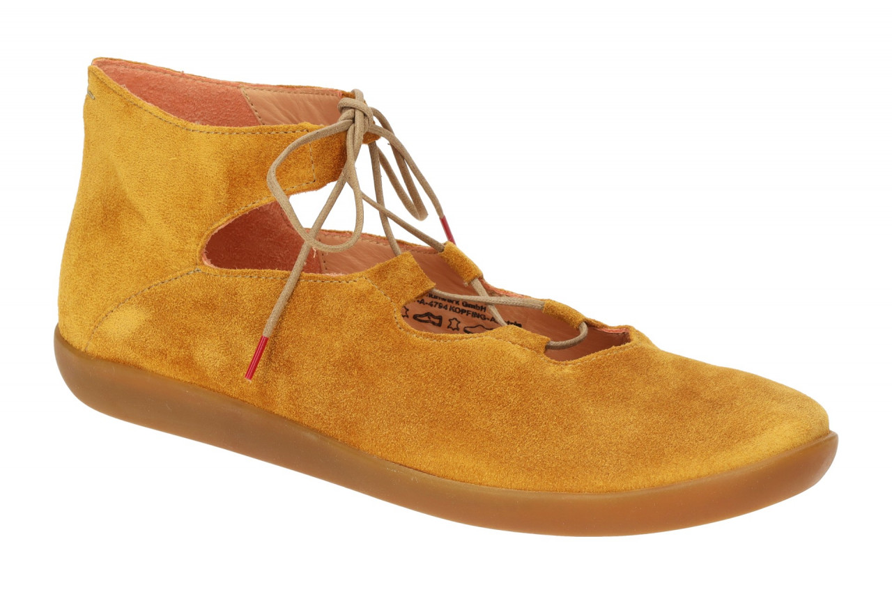 Think 950 NATURE Damen Halbschuhe gelb caramel Velourleder bequem & leicht 1 Think 950 NATURE Damen Halbschuhe gelb caramel Velourleder bequem & leicht