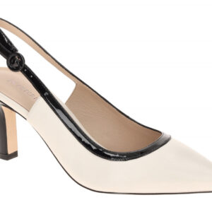 Peter Kaiser Damenschuhe 9-79640-44 Sling Pumps wei?/schwarz Lackleder 7cm Ab...