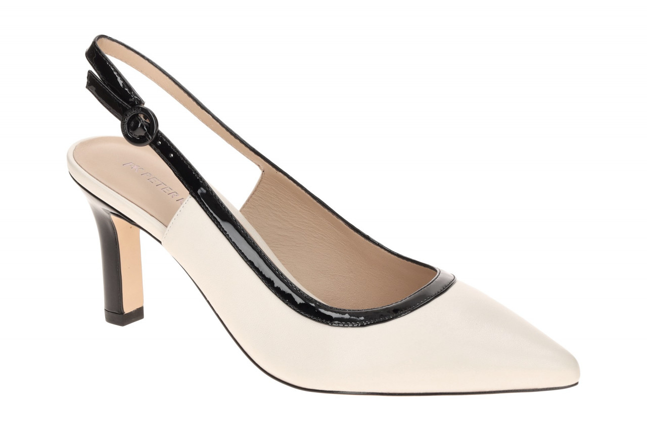 Peter Kaiser Damenschuhe 9-79640-44 Sling Pumps wei?/schwarz Lackleder 7cm Ab... 1 Peter Kaiser Damenschuhe 9-79640-44 Sling Pumps wei?/schwarz Lackleder 7cm Ab...