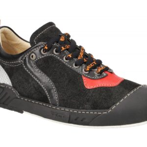 Eject 20233 PUZZLE Damenschuhe sportliche Schn?r-Halbschuhe Schwarz Rot Silber